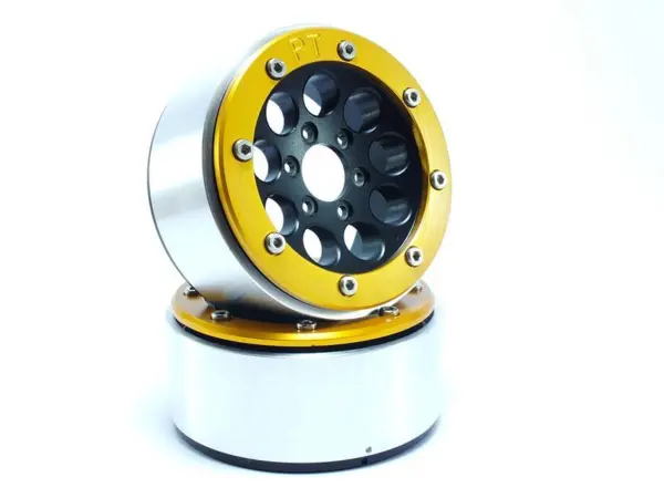 Beadlock Wheels GUN Black/Gold 1.9 (2) w/o Hub