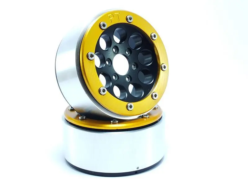 Beadlock Wheels GUN Black/Gold 1.9 (2) w/o Hub