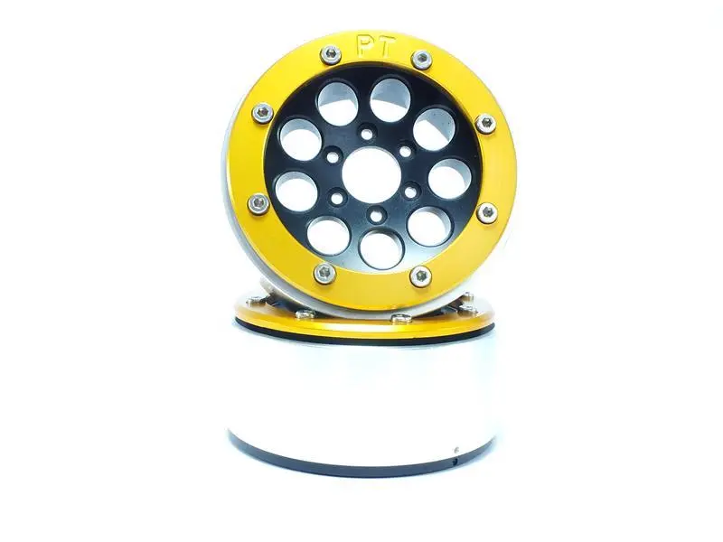 Beadlock Wheels GUN Black/Gold 1.9 (2) w/o Hub