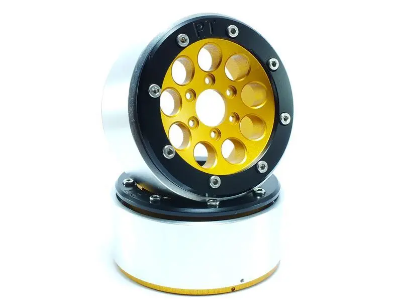 Beadlock Wheels GUN Gold/Black 1.9 (2) w/o Hub