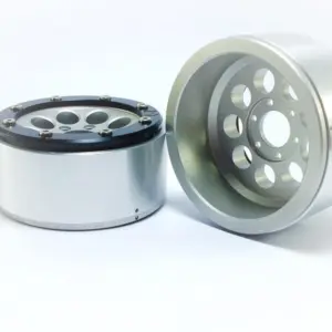 Beadlock Wheels GUN Silver/Black 1.9 (2) w/o Hub