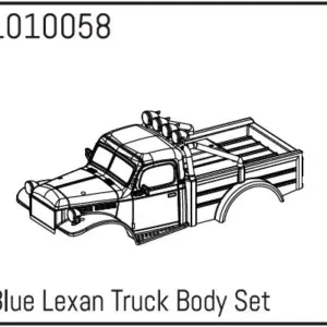 Blue Lexan Power Wagon Body Set