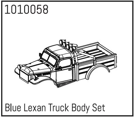 Blue Lexan Power Wagon Body Set