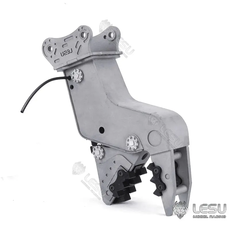 LESU 1/14 Metal RC Excavator 374F Remote Control Hydraulic Digger Model Construction Vehicle Protective Fences Hydraulic Quick Coupler Bucket Trailer Crusher Hammer DIY Parts Lights Motor