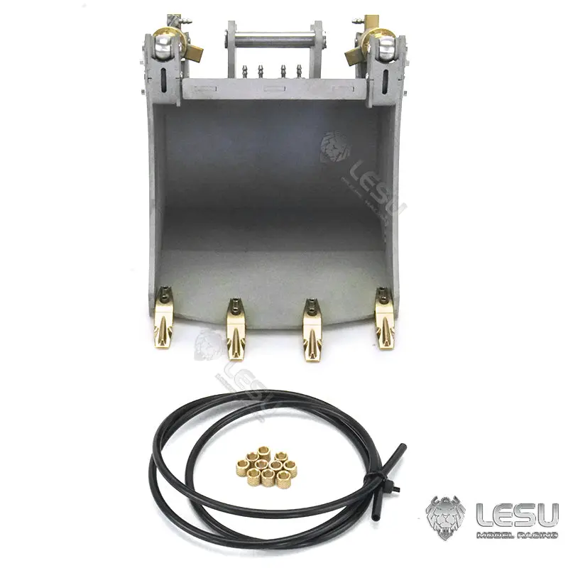 LESU 1/14 RC Metal Hydraulic Aoue ET30H Wheeled Painted Excavator Heavy Ripper Hydraulic Crusher fork Bucket B