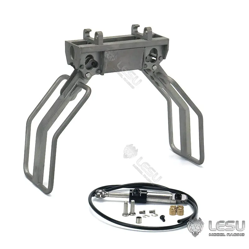 LESU 1/14 RC Tracked Skid-Steer Loader Aoue LT5 Metal Hydraulic DIY Model Gripper Dozer Hay Clamp Dozer Blade Gripper Sweeper Hay Clamp