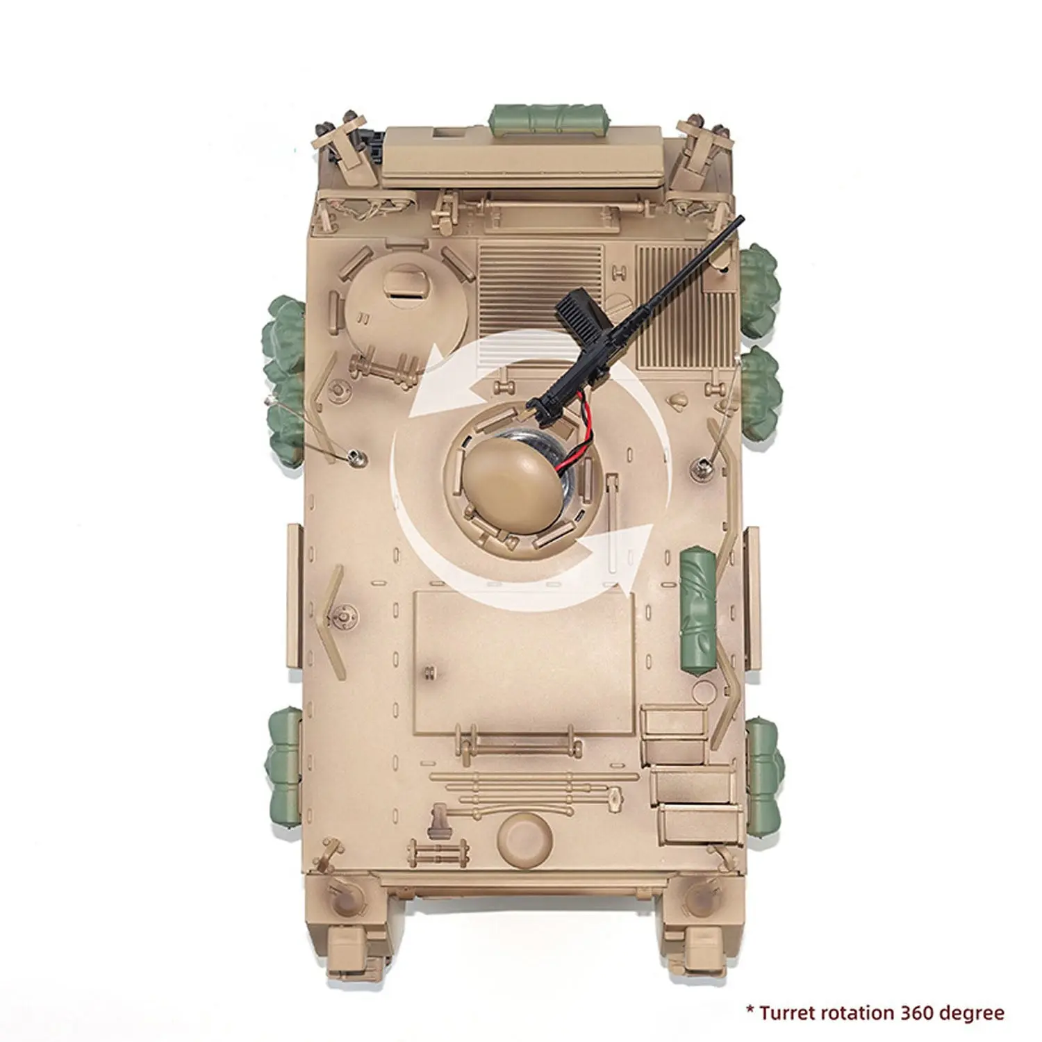Tongde 1/16 RC Military Tank M2412-C M113A2 APC Turret Rotation 360 Degree Infrared LED Light Sound Remote Control Electric Toy