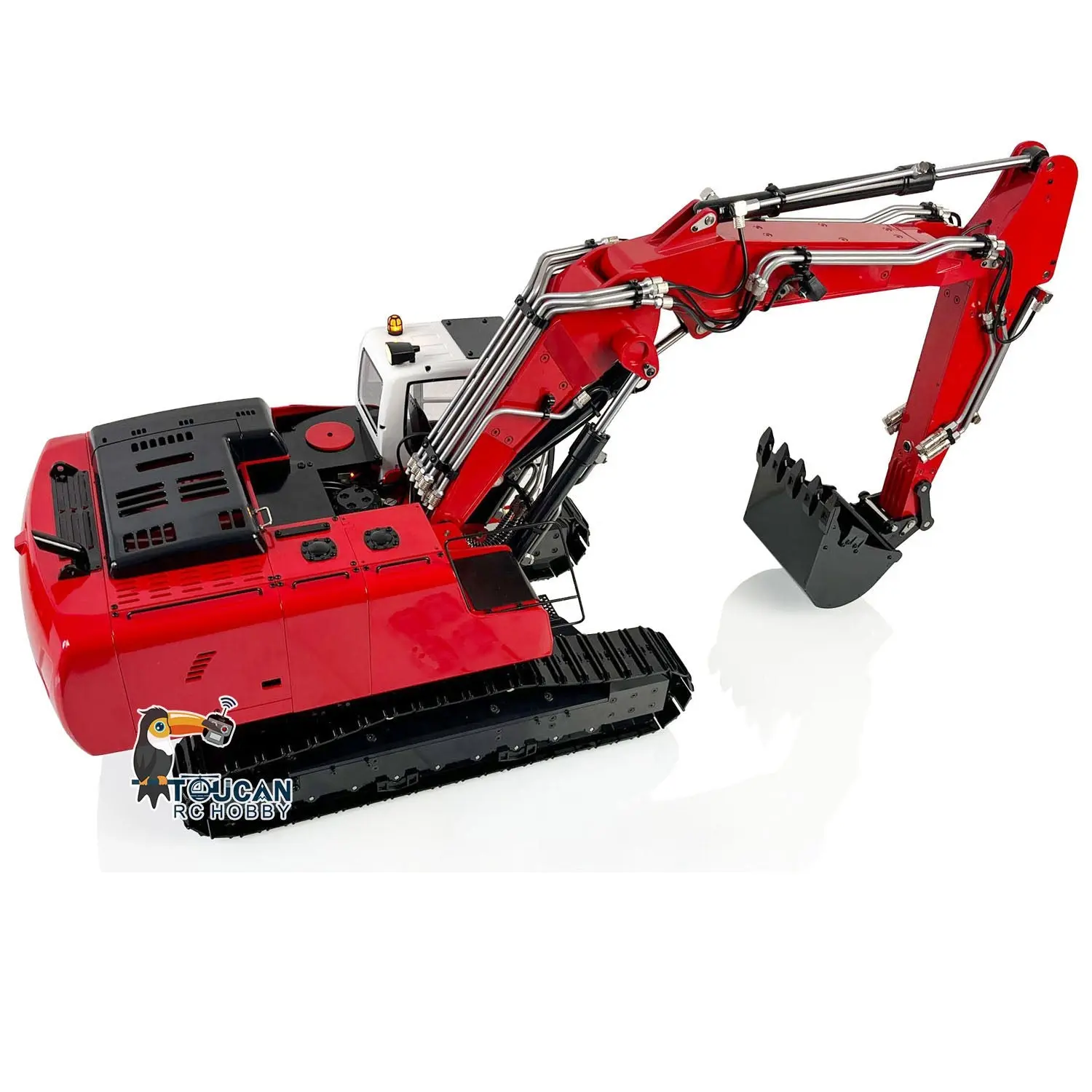 MTMODEL 1:14 946-3 3 Arms Metal RC Remote Control Hydraulic Excavator Heavy Machine Digger Model Tiltable Clamshell Bucket
