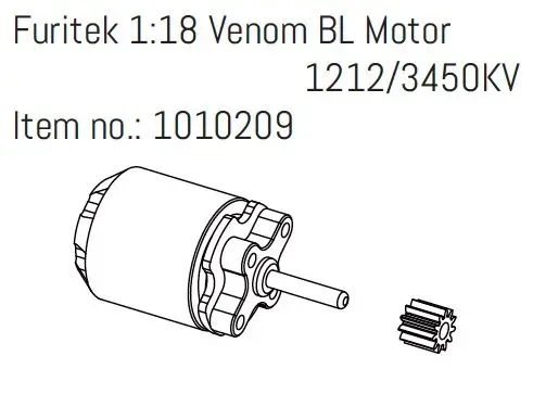Furitek 1:18 Venom BL Motor 1212/3450KV