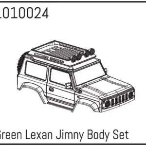 Green Lexan Jimny Body Set
