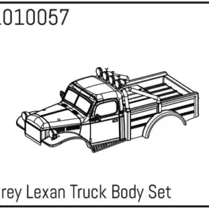 Grey Lexan Power Wagon Body Set