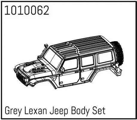 Grey Lexan Wrangler Body Set