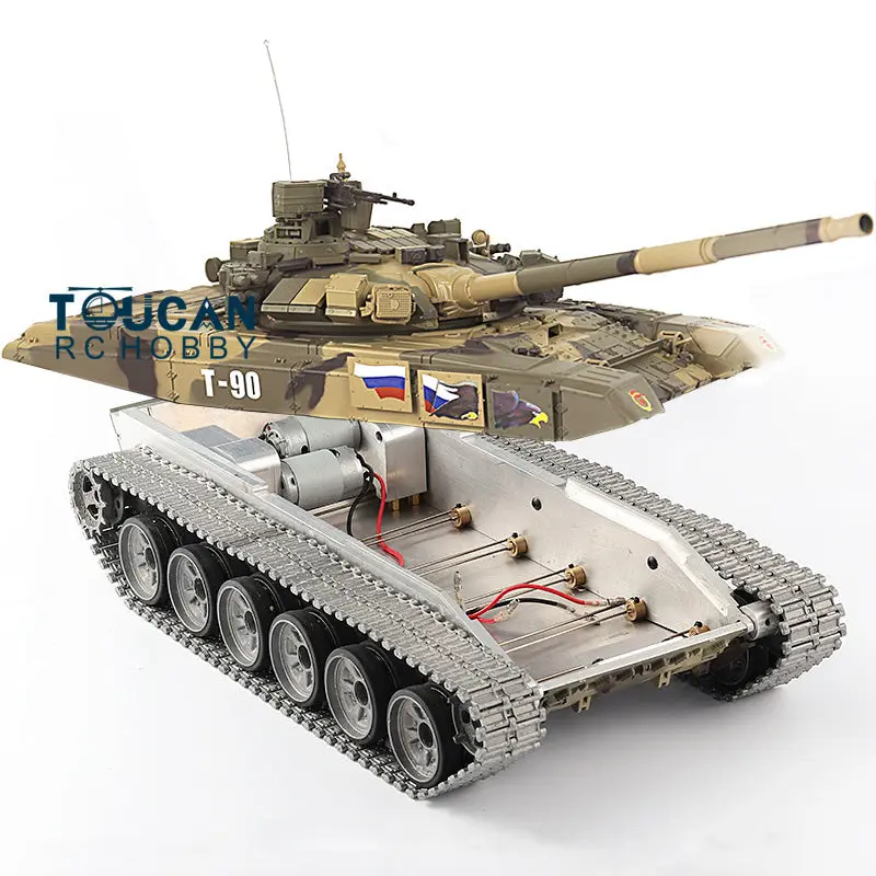 Henglong 1/16 RC Tank 3938 T90 W/ Metal Chassis Plastic Hull 7.1 Mainboard Sound Effects 360Degrees Rotating Turret Infrared BB Shooting
