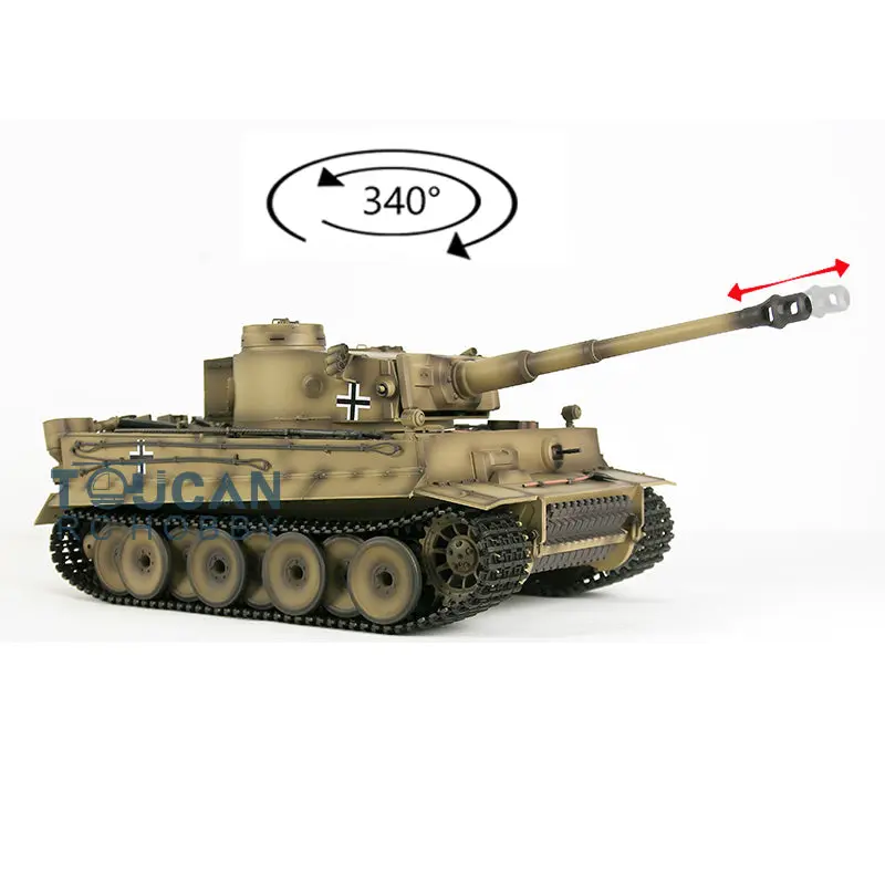 2.4Ghz Henglong 1/16 Plastic German Tiger I Radio Control Tank 3818 7.0 RTR RC Tank BB Shooting Smoking Sound Effect Recoil Barrel