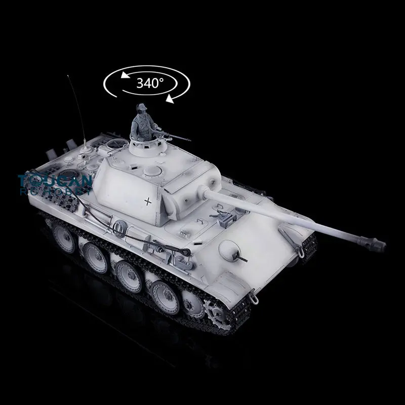 Henglong 1/16 Plastic Radio Control Tank 3879 7.0 German Panther G RTR Tank 2.4G w/ Engine Sound Smoking Gearbox on RC Tank