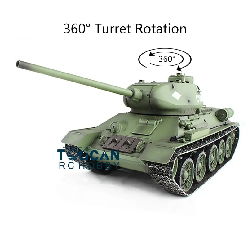 2.4Ghz Henglong 1:16 Scale 7.0 Plastic Ver Soviet T34-85 RTR RC Tank Model 3909 360Degrees Turret Radio Controller Main Board