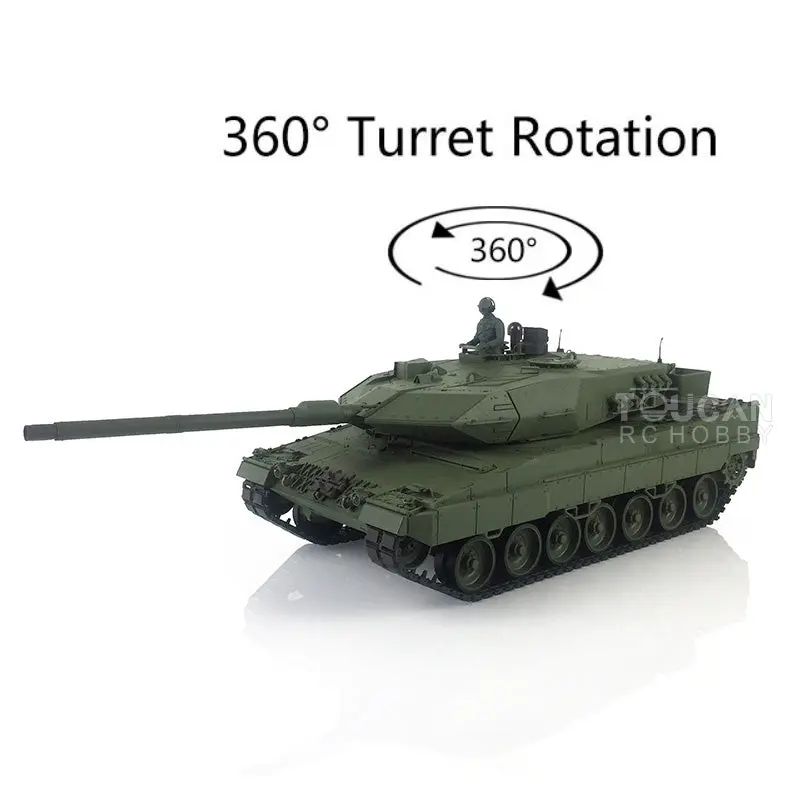 2.4Ghz 1/16 Heng Long TK7.0 Leopard2A6 RTR Remote Controller RC Tank 3889 W/ 360Degrees Rotating Turret Infrared Receiver Smoke Unit