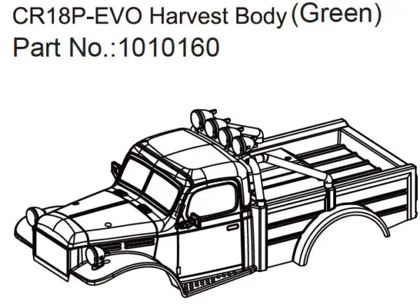 Harvest Body (matt green) - EVO 1:18