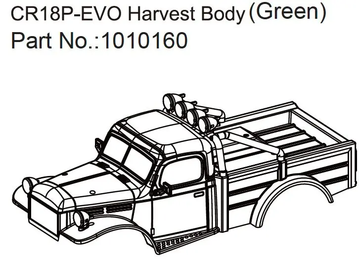 Harvest Body (matt green) - EVO 1:18