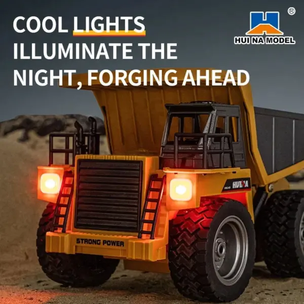 HUINA 1/18 1533 1:18 RC Dump Truck Remote Control Tipper Car 2.4G Vehicles Toys Assembled and Painted 28.5*15.5*16cm