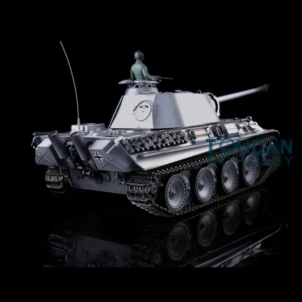 Henglong 1/16 7.0 RC Tank German Panther G Upgraded 3879 w/ FPV 360Degrees Rotating Turret Barrel Recoil Smoking Gearbox Sound Effect
