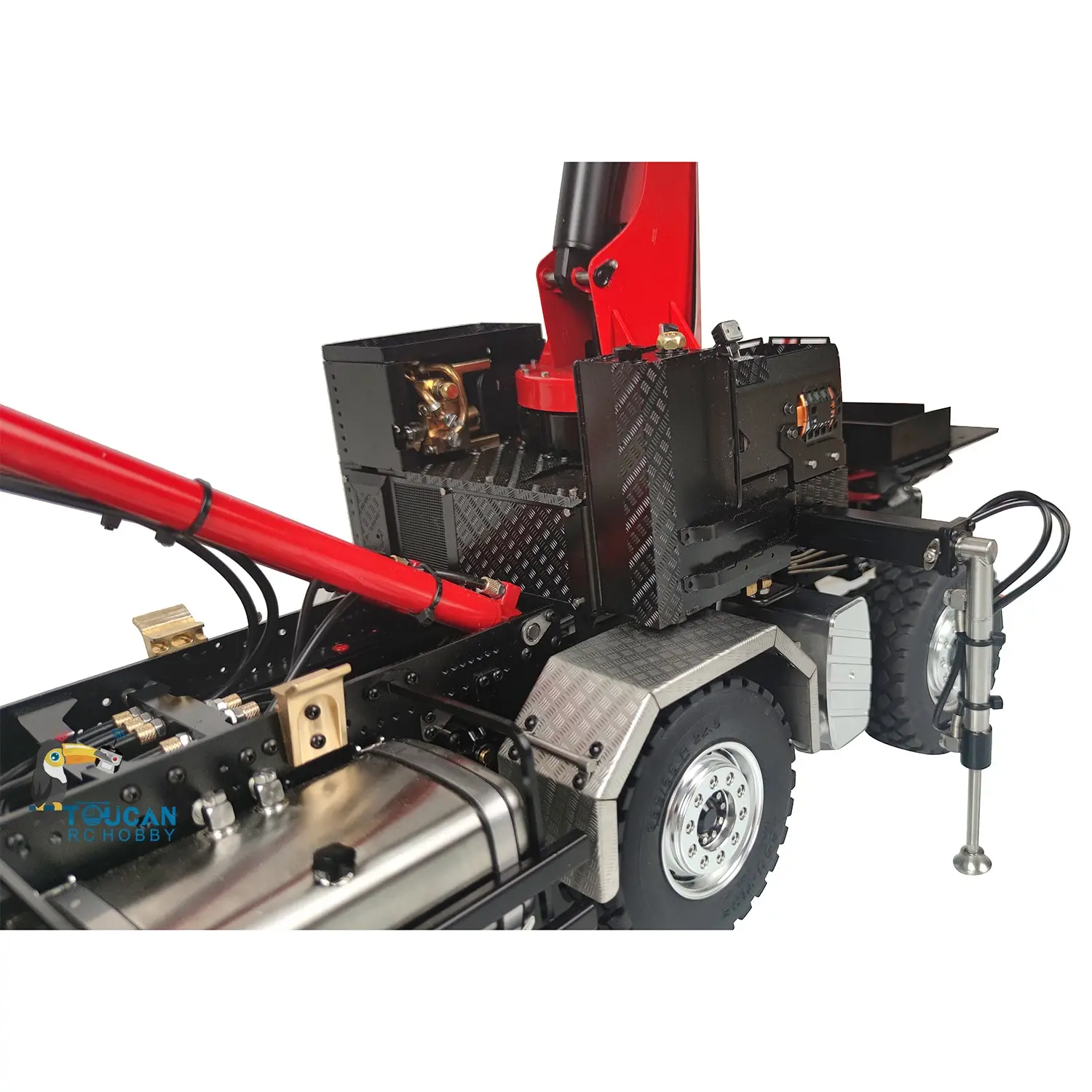 LESU 1/14 8x8 Radio Controlled Metal Roll on/off Hydraulic Truck A0014 Crane Dumper Tipper Reversing Valve Motor Servo ESC DIY Car Model