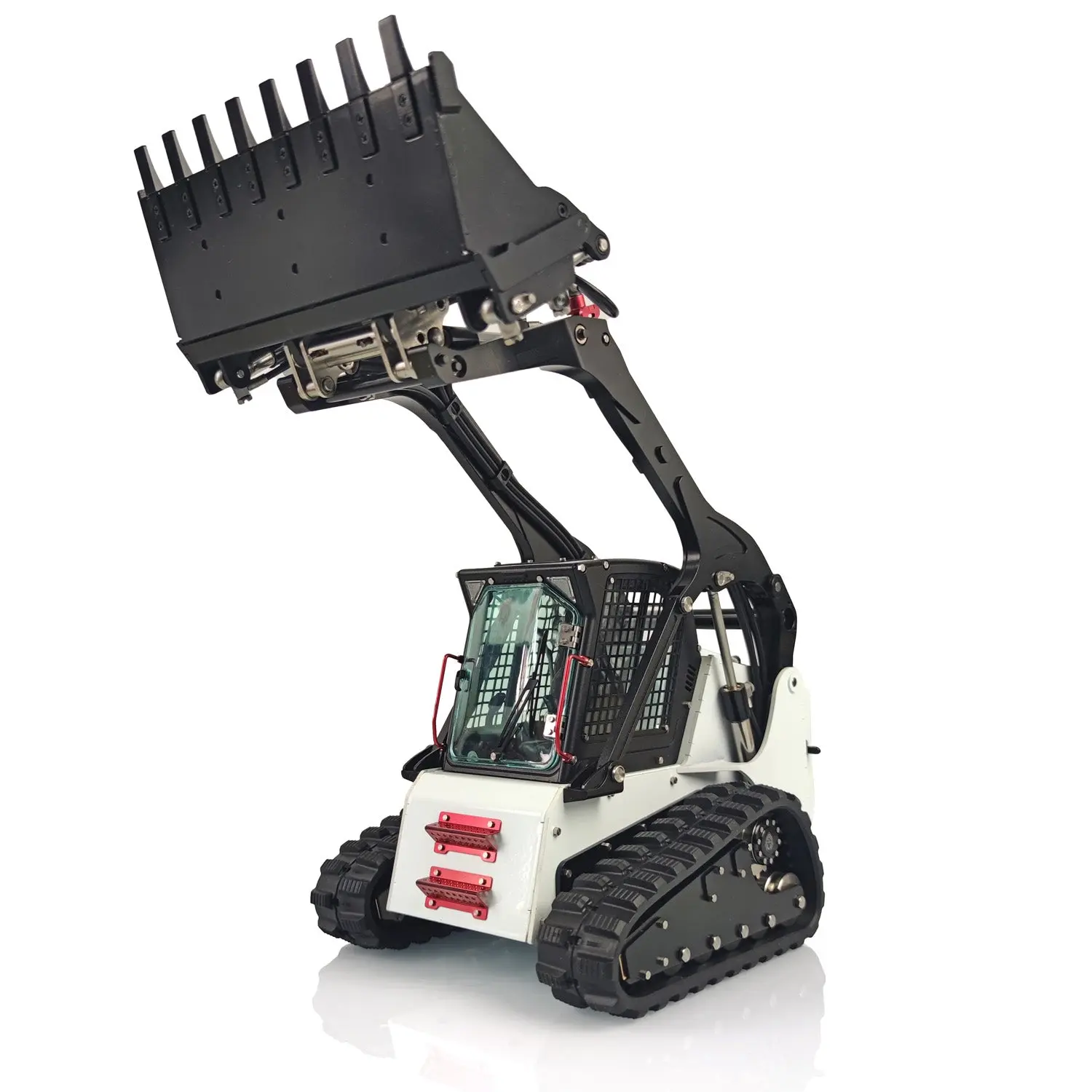 LESU 1/14 RC Tracked Skid-Steer Loader Aoue LT5 Metal Hydraulic DIY Model Gripper Dozer Hay Clamp Dozer Blade Gripper Sweeper Hay Clamp