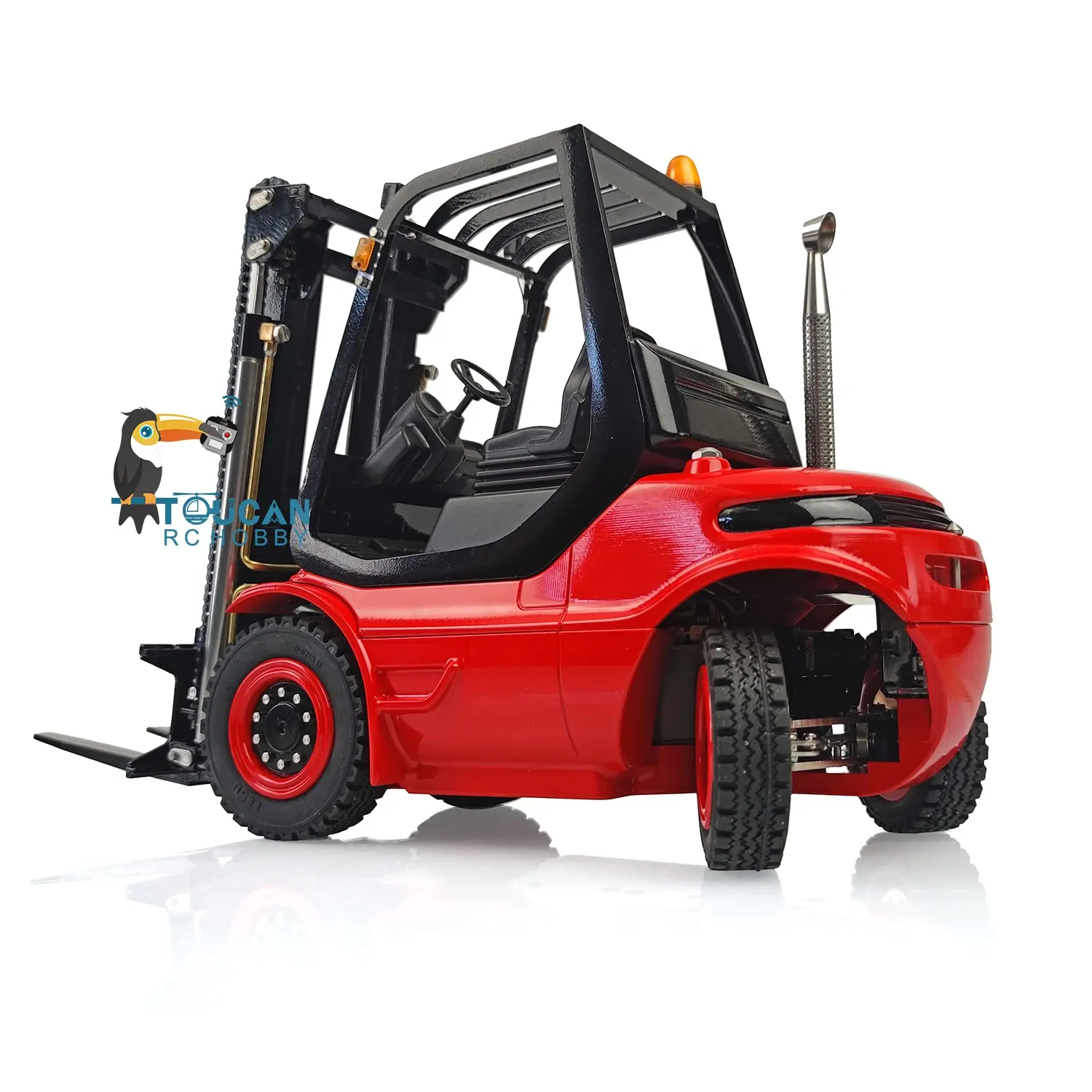 LESU RC 1/14 Hydraulic forklift Transfer Car Truck Model ESC Motor Light Sound System Metal Front Rear Wheel Hub Toolbox