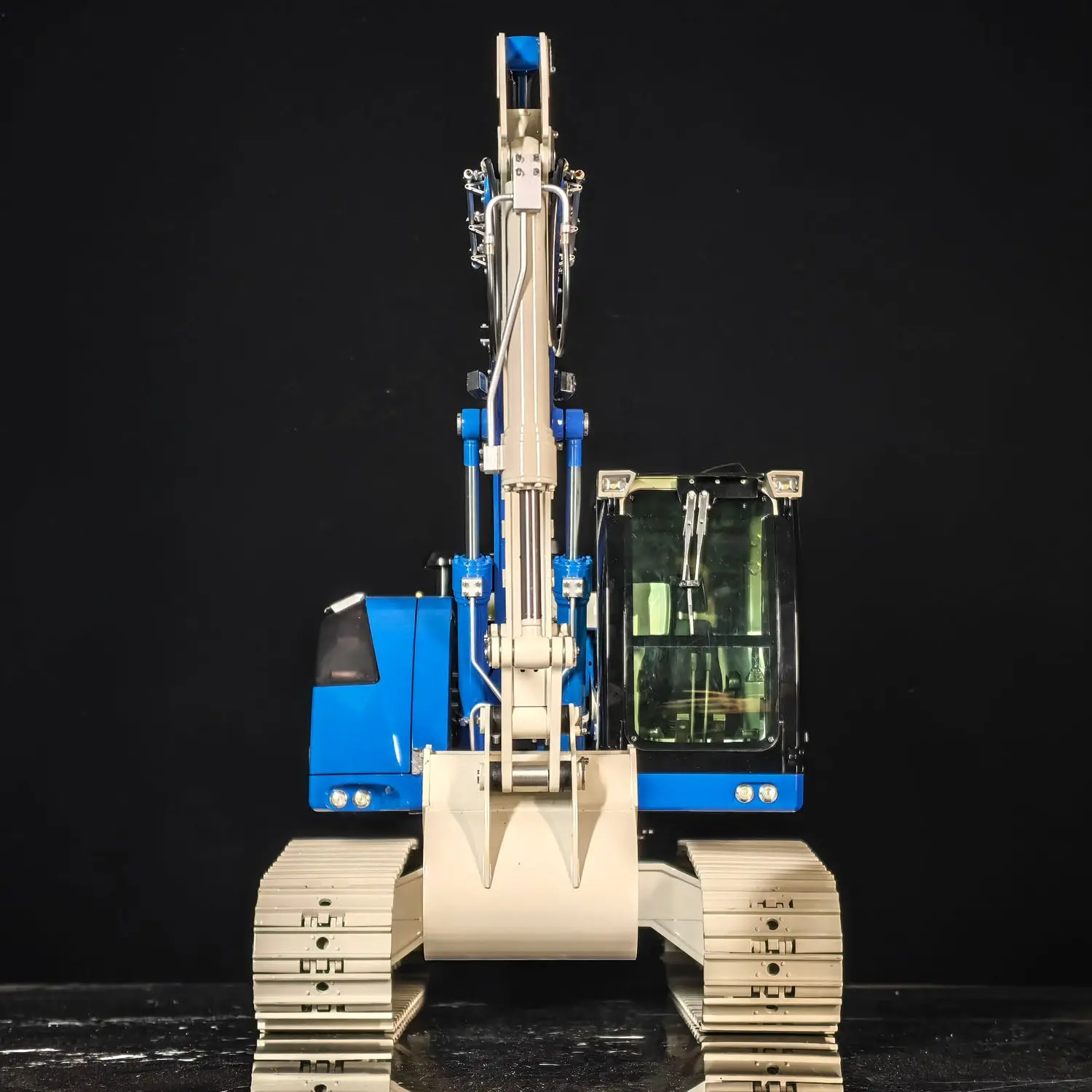JDM-208 1/14 Metal RC Hydraulic Tracked Excavator R920 3CH 2Arms Remote Control Digger Model Flysky ST8 Radio No Sounds RTR