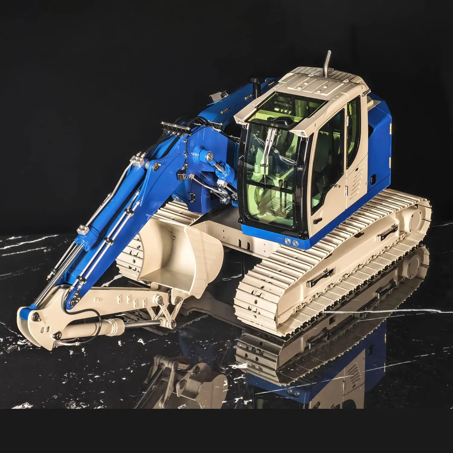 1/14 Metal 2Arms RC Hydraulic Tracked Excavator JDM-208 R920 Radio Control Digger Engineering Vehicle Sound System Battery
