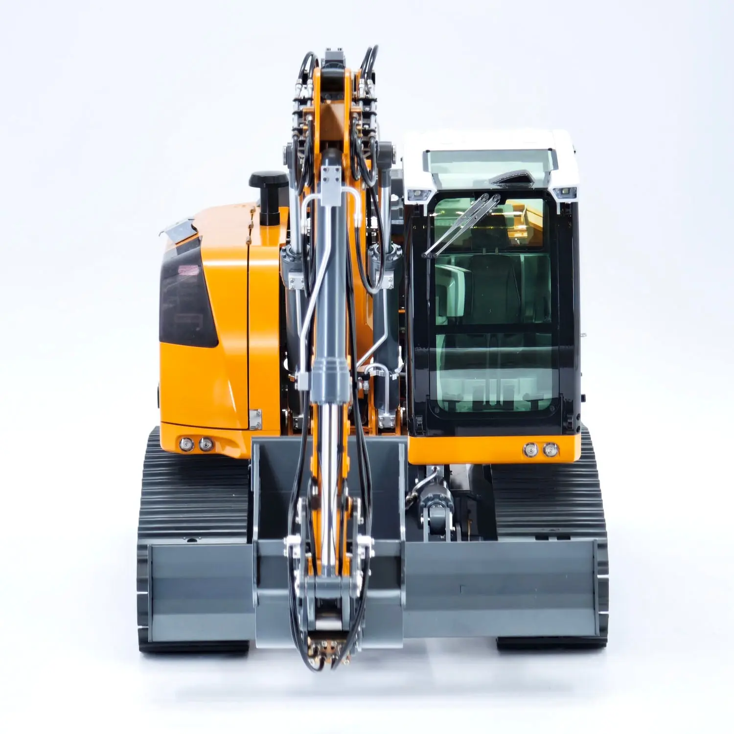 JDM-208 1/14 7CH Remote Control Hydraulic Excavator R920 2Arms Metal RC Digger Flysky PL18 EV Lite Sound System Quick Coupler