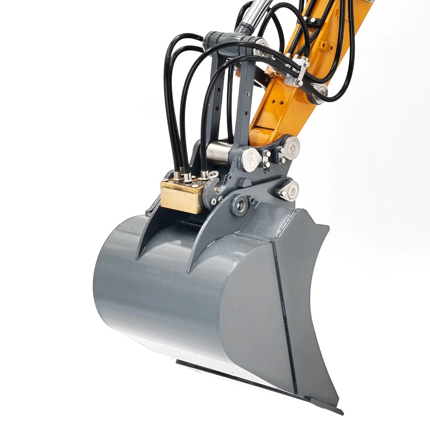 JDM-208 1/14 7CH Remote Control Hydraulic Excavator R920 2Arms Metal RC Digger Flysky PL18 EV Lite Sound System Quick Coupler