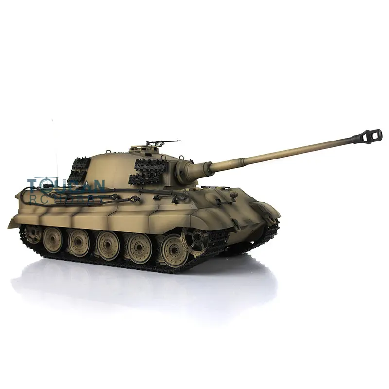 Henglong 1/16 RTR RC Tank 7.0 3888A Plastic German King Tiger w/ Barrel Recoil BB Shooting Gearbox Sound Effect Infrared Battle