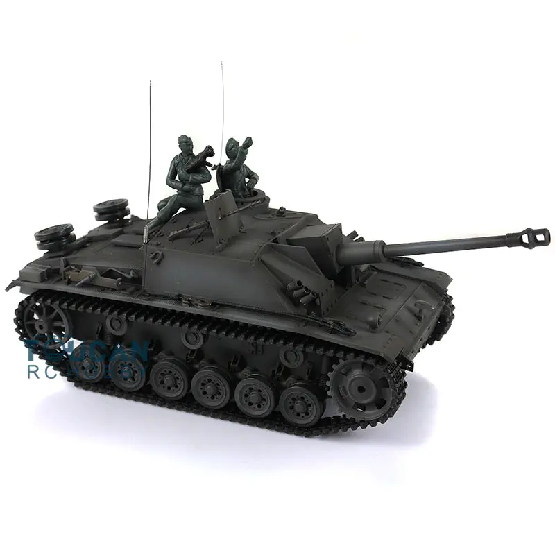 Henglong 1/16 Scale 7.0 RC Tank 3868 German Stug III RTR Tank w/ Metal Tracks Road Wheels Idler Sproket Wheels Infrared Battle