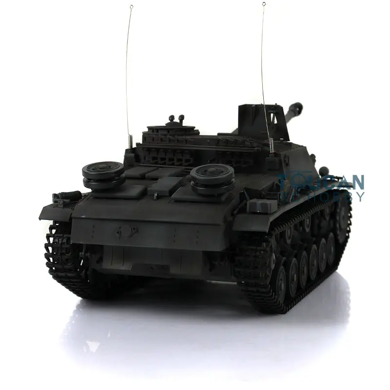 Henglong 1/16 Scale 7.0 RC Tank 3868 German Stug III RTR Tank w/ Metal Tracks Road Wheels Idler Sproket Wheels Infrared Battle
