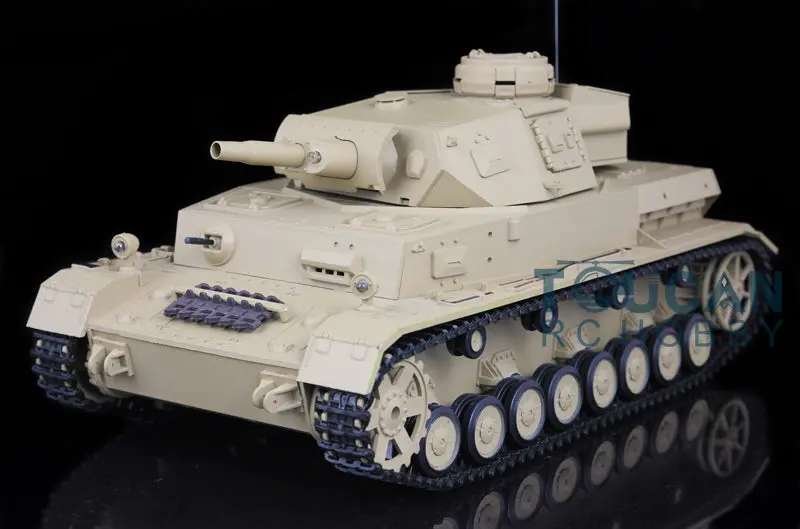 2.4G Henglong 1/16 7.0 RC Tank Panzer IV F Remote Control Tank 3858 w/ 360Degrees Rotating Turret Steel Gearbox FPV Camera BB Shooting