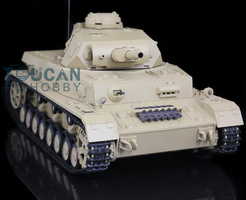 2.4G Henglong 1/16 7.0 RC Tank Panzer IV F Remote Control Tank 3858 w/ 360Degrees Rotating Turret Steel Gearbox FPV Camera BB Shooting