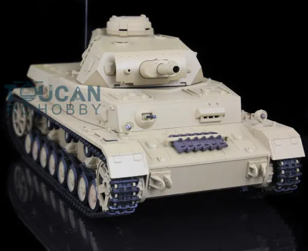 Henglong 1/16 7.0 Radio Control Tank Plastic German Panzer IV F 3858 RTR RC Tank w/ 360Degrees Rotating Turret Sound Effect IR Battle
