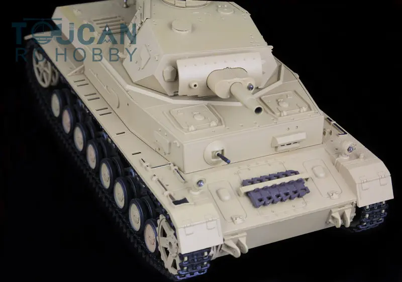 2.4G Henglong 1/16 7.0 RC Tank Panzer IV F Remote Control Tank 3858 w/ 360Degrees Rotating Turret Steel Gearbox FPV Camera BB Shooting