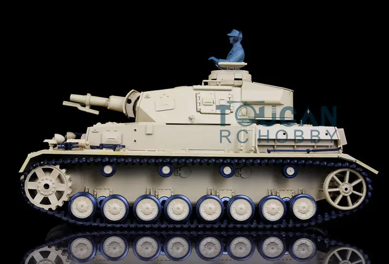 2.4G Henglong 1/16 7.0 RC Tank Panzer IV F Remote Control Tank 3858 w/ 360Degrees Rotating Turret Steel Gearbox FPV Camera BB Shooting
