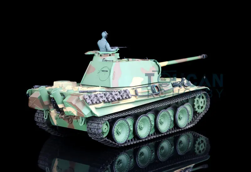 Henglong 1/16 Scale 7.0 RC Tank Plastic German Panther G 3879 RTR BB Shooting Tank w/ 360Degrees Rotating Turret Infrared Battle System