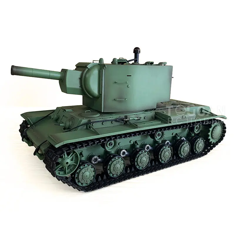 Henglong 1/16 Soviet KV-2 RTR RC Tank Gigant 7.0 FPV 3949 360Degrees Turret Barrel Recoil Steel Driving Gearbox Battery Transmitter