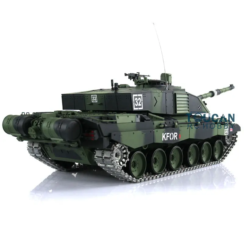 Henglong 1:16 7.0 2.4Ghz Upgraded British Challenger II RTR RC Tank Model 3908 BB Shooting Unit IR Metal Tracks Idlers Sprockets