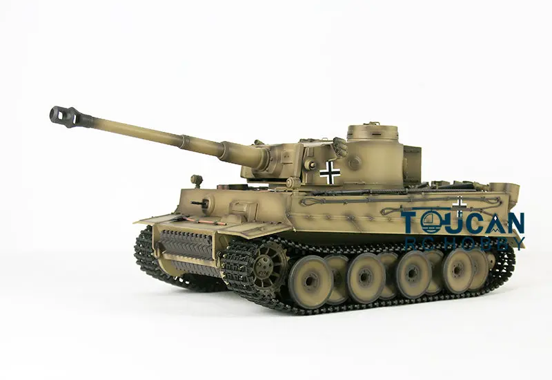 Henglong 1/16 Upgraded German Tank 3818 Radio Control Tiger I RC Tank 7.0 W/ 360Degrees Rotating Turret Metal Idler Sproket Tracks