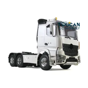 1/14 3 Axles Low Top RC Tractor Radio Controlled Truck Trailer KIT DIY Model 35T Motor Eletric Construction Vehicle