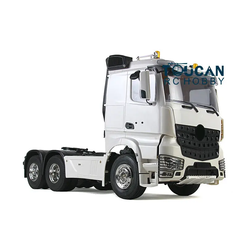 1/14 3 Axles Low Top RC Tractor Radio Controlled Truck Trailer KIT DIY Model 35T Motor Eletric Construction Vehicle