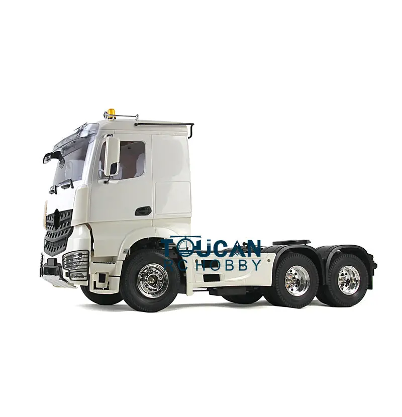 1:14 Scale RC Construction Vehicle Remote Control 3Axles Tractor Truck Trailer KIT DIY Car Simulation Model W/ Motor