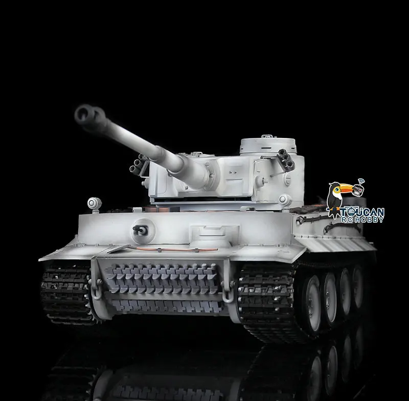 Henglong 1/16 Plastic German Tiger I RC Tank 3818 TK7.0 Version Remote Control Tank Sound Effect Smoking Gearbox w/o Recoil Barrel
