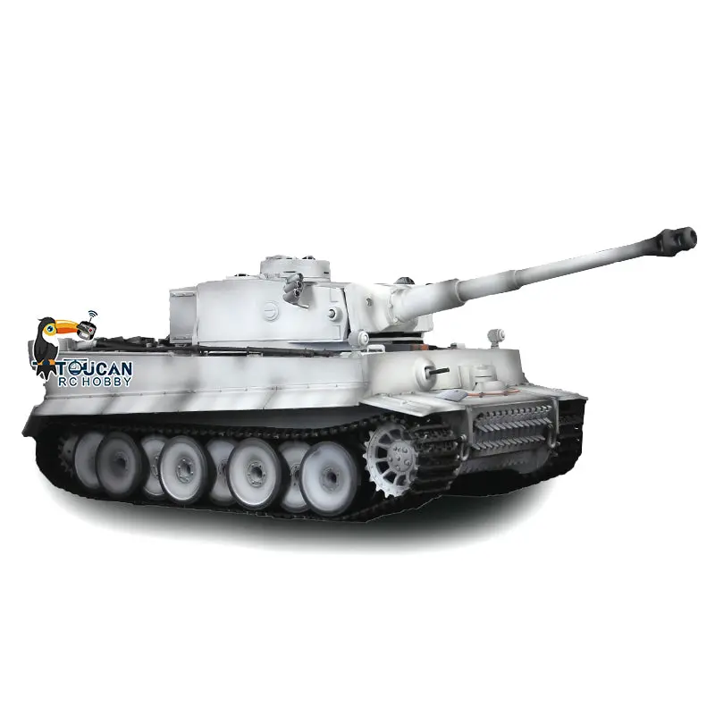 Henglong 1/16 7.0 Upgraded German Tank 3818 Radio Control Tiger I RC Tank W/ 360Degrees Turret Barrel Recoil Metal Idler Sproket Tracks