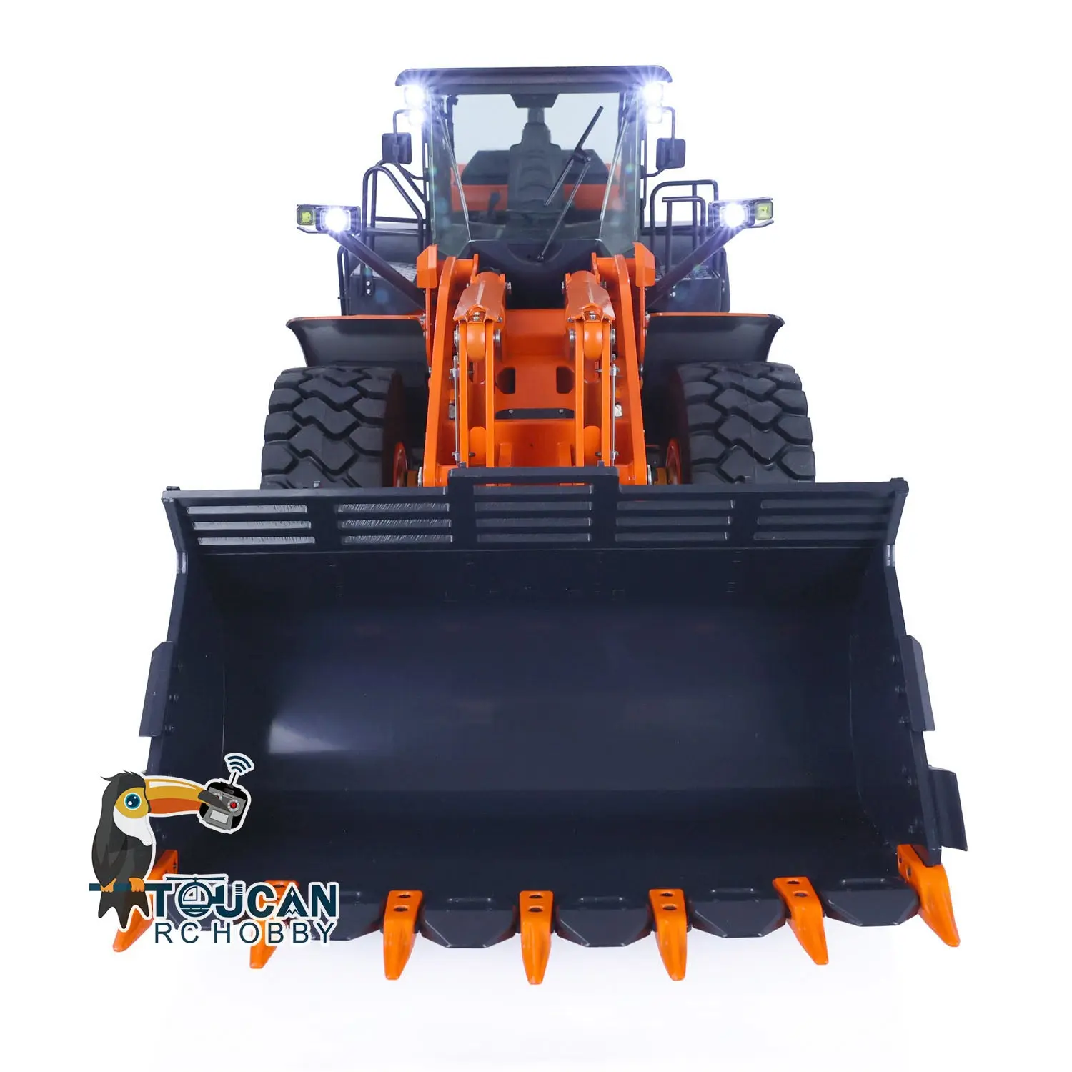 JDMODEL 1/14 RC Metal Loader ZW370 198 Hydraulic Construction Vehicle Realistic Scale Model Light Sound Radio System for Sale